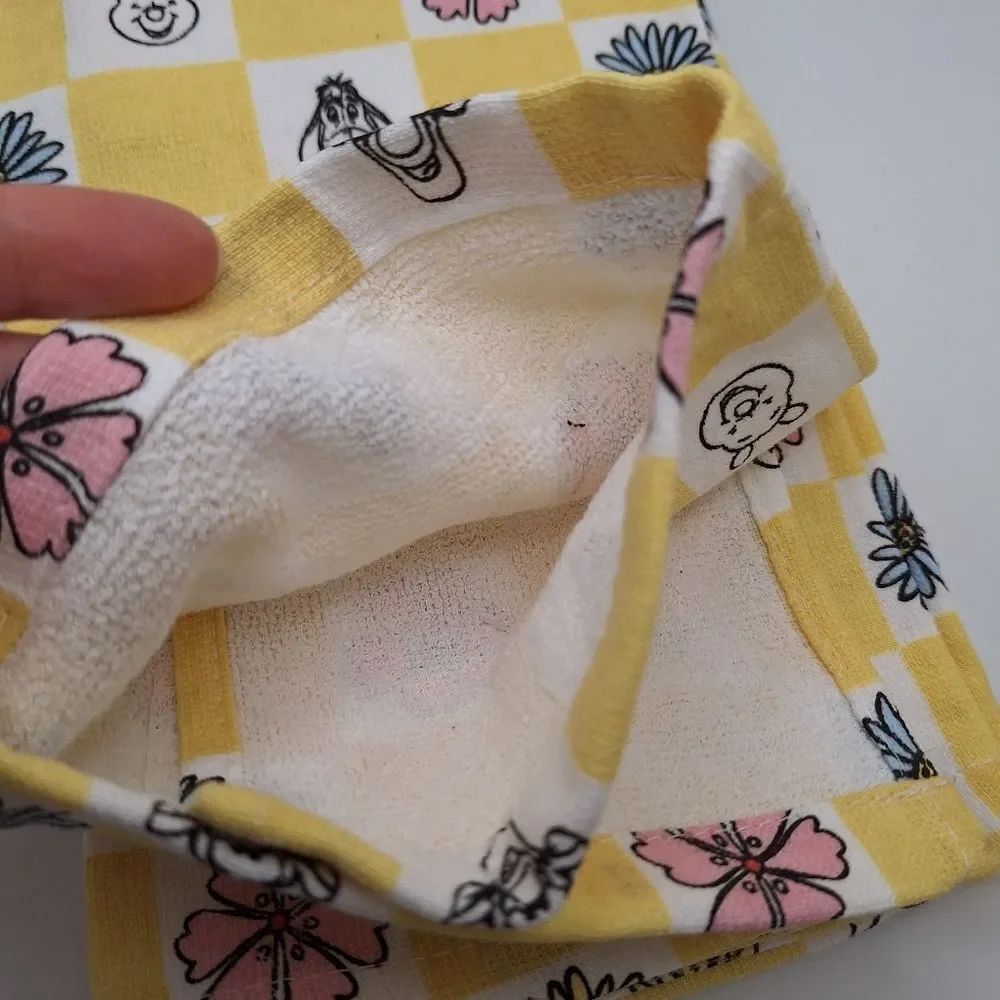 Winnie the Pooh Yellow Checkered Kitchen Towel Set